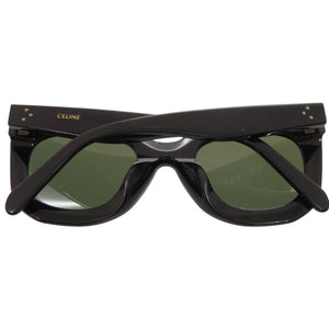 美品 セリーヌ ブラックフレーム CL4005FN アセテート ブラック サングラス 黒 1612【中古】CELINE