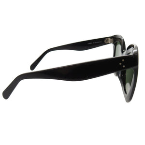美品 セリーヌ ブラックフレーム CL4005FN アセテート ブラック サングラス 黒 1612【中古】CELINE