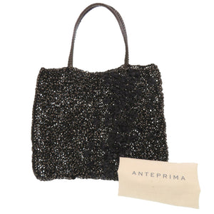 美品 アンテプリマ フラワー モチーフ ワイヤー ブラック ハンドバッグ 黒 1617【中古】ANTEPRIMA