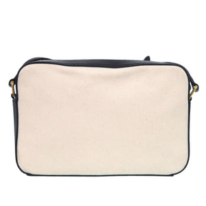 美品 バリー BAR DANIEL バー ダニエル 6304578 WAC01T CV034 ファブリック レザー ホワイト ブラック ショルダーバッグ 白 黒 1623【中古】BALLY