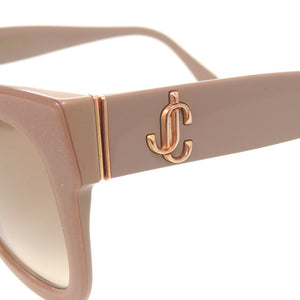 美品 ジミーチュウ ロゴ グラデーションレンズ プラスチック ベージュ サングラス 1624【中古】JIMMY CHOO