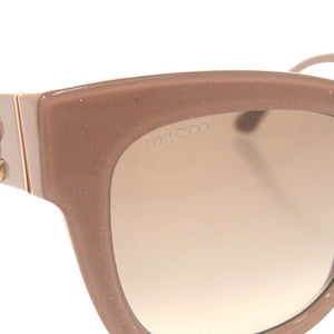 美品 ジミーチュウ ロゴ グラデーションレンズ プラスチック ベージュ サングラス 1624【中古】JIMMY CHOO