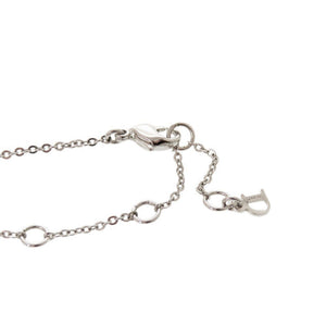 クリスチャンディオール テディベア クラウン メタル シルバー ネックレス 1642【中古】Christian Dior