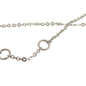 クリスチャンディオール テディベア クラウン メタル シルバー ネックレス 1642【中古】Christian Dior