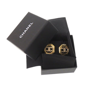 新品同様 シャネル マトラッセ ココマーク T24 A ストーン ゴールド ピアス アクセサリー 1644 【中古】 CHANEL
