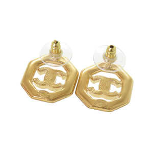 新品同様 シャネル マトラッセ ココマーク T24 A ストーン ゴールド ピアス アクセサリー 1644 【中古】 CHANEL