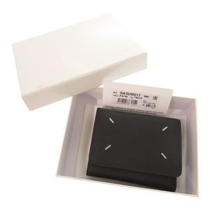 新品同様 メゾン マルジェラ 4ステッチ SA3UI0017 レザー ブラック 三つ折り財布 黒 1657【中古】Maison Margiela