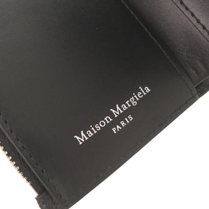 新品同様 メゾン マルジェラ 4ステッチ SA3UI0017 レザー ブラック 三つ折り財布 黒 1657【中古】Maison Margiela