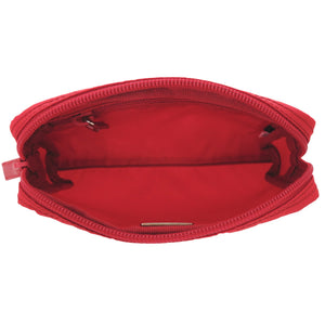 美品 プラダ ヴェラ 1N1412 ナイロン ポーチ バッグ 赤 1688【中古】PRADA
