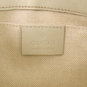 美品 グッチ グッチシマ 269893 レザー ホワイト ショルダーバッグ 白 1704【中古】GUCCI