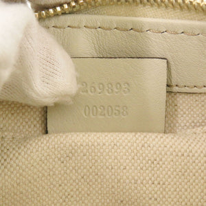 美品 グッチ グッチシマ 269893 レザー ホワイト ショルダーバッグ 白 1704【中古】GUCCI