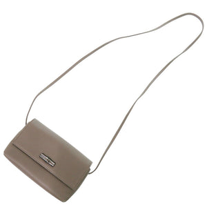 美品 ロンシャン ロゾ レザー グレー ショルダーバッグ 1714【中古】Longchamp