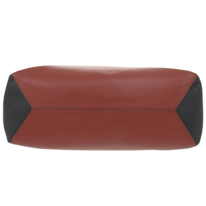 ポールスミス コントラストカラーブロック レザー カーキ ブルー ブラウン トートバッグ 1743【中古】Paul Smith