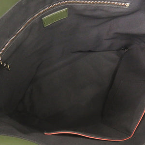 ポールスミス コントラストカラーブロック レザー カーキ ブルー ブラウン トートバッグ 1743【中古】Paul Smith