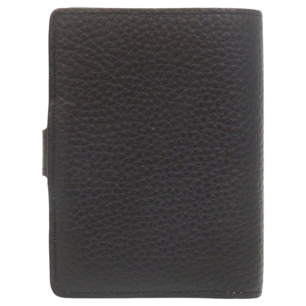 美品 ルイ ヴィトン LV ヴェルティカルウォレット コンパクト M81561 トリヨンレザー ブラック 二つ折り財布 黒 LV 0013【中古】LOUIS VUITTON