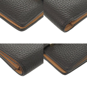 美品 ルイ ヴィトン LV ヴェルティカルウォレット コンパクト M81561 トリヨンレザー ブラック 二つ折り財布 黒 LV 0013【中古】LOUIS VUITTON