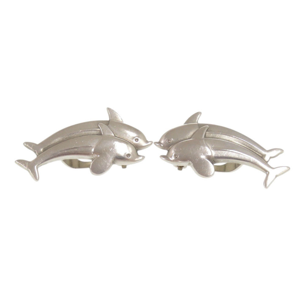 ジョージジェンセン イルカ シルバー925 イヤリング シルバー 0014【中古】Georg Jensen