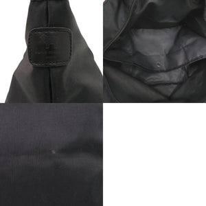 エルベ シャプリエ 舟形トート 羊タグ ナイロン ブラック ハンドバッグ 黒 0016【中古】Herve Chapelier
