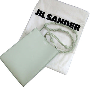 新品同様 ジルサンダー タングルスモール レザー ライトグリーン ショルダーバッグ 0022【中古】JIL SANDER