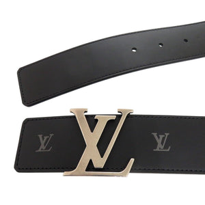 未使用品 ルイ ヴィトン LVイニシャル リバーシブル M8840 レザー ブラック ベルト 黒 LV 0025【中古】LOUIS VUITTON メンズ
