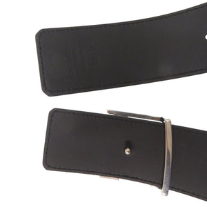 未使用品 ルイ ヴィトン LVイニシャル リバーシブル M8840 レザー ブラック ベルト 黒 LV 0025【中古】LOUIS VUITTON メンズ