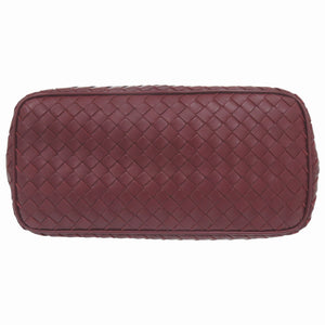 美品 ボッテガヴェネタ イントレチャート B08496411I レザー ボルドー ハンドバッグ 0029【中古】BOTTEGAVENETA