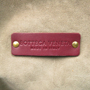 美品 ボッテガヴェネタ イントレチャート B08496411I レザー ボルドー ハンドバッグ 0029【中古】BOTTEGAVENETA