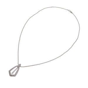 美品 ダイヤ0.55ct K18WG ネックレス ホワイトゴールド/ダイヤモンド ジュエリー 0031【中古】 レディース