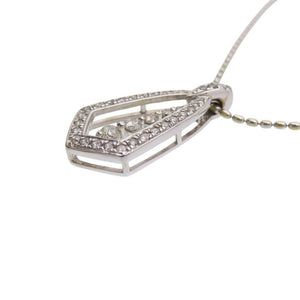 美品 ダイヤ0.55ct K18WG ネックレス ホワイトゴールド/ダイヤモンド ジュエリー 0031【中古】 レディース