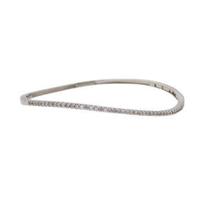 美品 K18WG ダイヤ0.56ct ブレスレット ホワイトゴールド/ダイヤモンド 750 ジュエリー 0034【中古】 メンズ レディース