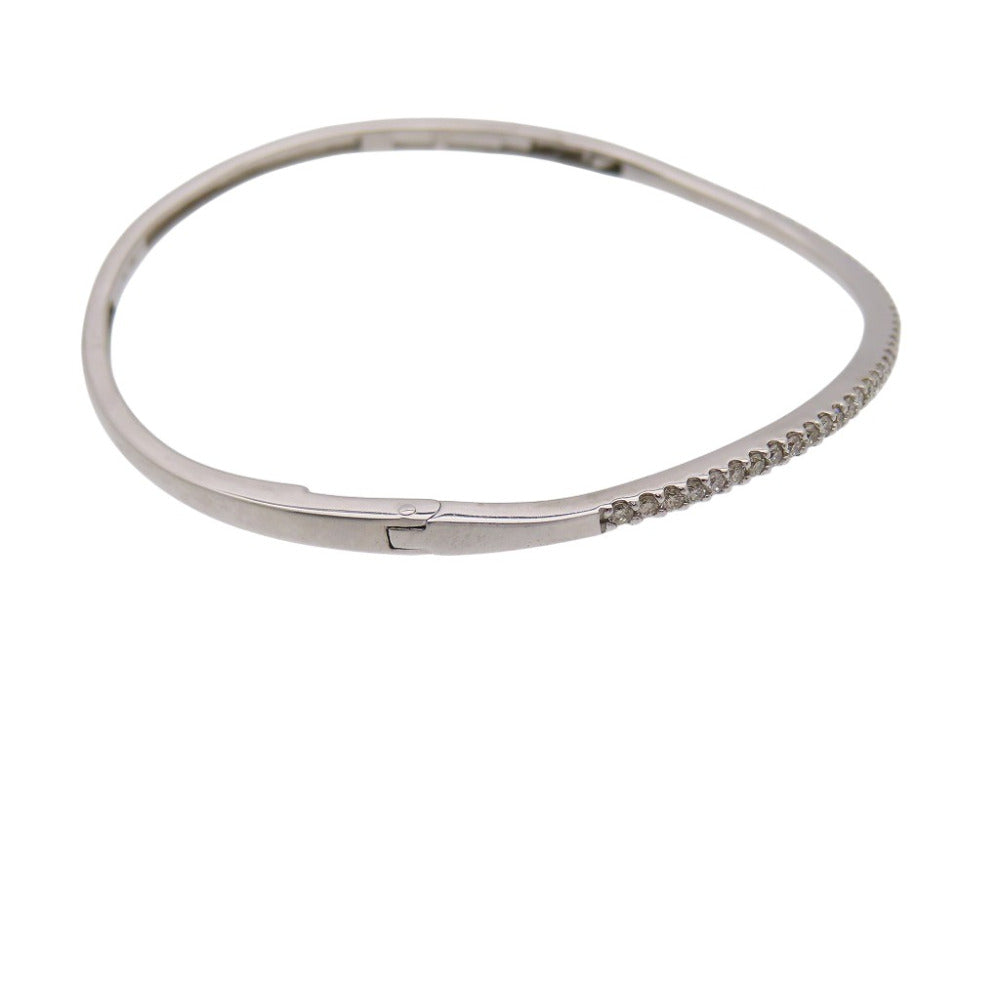 美品 K18WG ダイヤ0.56ct ブレスレット ホワイトゴールド/ダイヤモンド 750 ジュエリー 0034【中古】 メンズ レディース
