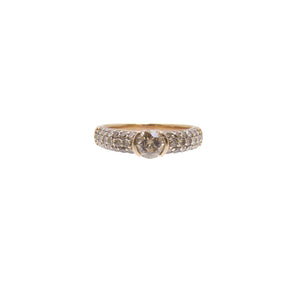K18PG ダイヤ1.00ct リング 指輪 ピンクゴールド/ブラウンダイヤモンド 12号 ジュエリー0036【中古】 レディース