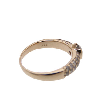 K18PG ダイヤ1.00ct リング 指輪 ピンクゴールド/ブラウンダイヤモンド 12号 ジュエリー0036【中古】 レディース