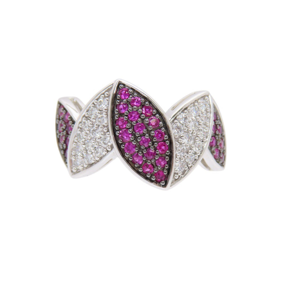 新品同様 K18WG ルビー0.44ct ダイヤ0.35ct リング リング 指輪 ホワイトゴールド/ルビー/ダイヤモンド 12号 ジュエリー 0038【中古】 レディース