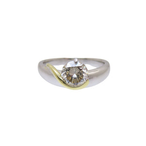 美品 ダイヤ1.264ct K18YG Pt900 リング 指輪 ダイヤモンド/プラチナ/イエローゴールド 14.5号 750 ジュエリー 0041【中古】 レディース