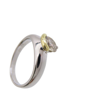 美品 ダイヤ1.264ct K18YG Pt900 リング 指輪 ダイヤモンド/プラチナ/イエローゴールド 14.5号 750 ジュエリー 0041【中古】 レディース