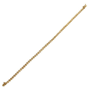 新品同様 ダイヤ1.00ct テニス ブレスレット ブレスレット K18イエローゴールド/ダイヤモンド ゴールド 0042【中古】 レディース