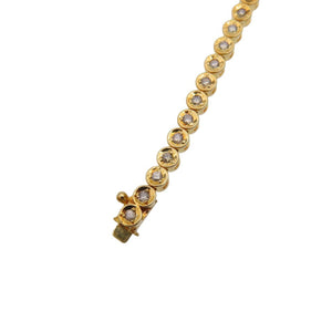 新品同様 ダイヤ1.00ct テニス ブレスレット ブレスレット K18イエローゴールド/ダイヤモンド ゴールド 0042【中古】 レディース