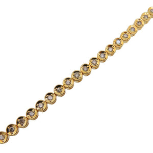 新品同様 ダイヤ1.00ct テニス ブレスレット ブレスレット K18イエローゴールド/ダイヤモンド ゴールド 0042【中古】 レディース