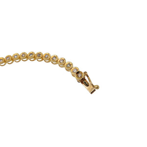 新品同様 ダイヤ1.00ct テニス ブレスレット ブレスレット K18イエローゴールド/ダイヤモンド ゴールド 0042【中古】 レディース