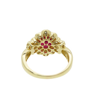 美品 ルビー1.78ct ダイヤ1.16ct K18YG リング 指輪 イエローゴールド/ルビー/ダイヤモンド 11号 ジュエリー 0043【中古】レディース
