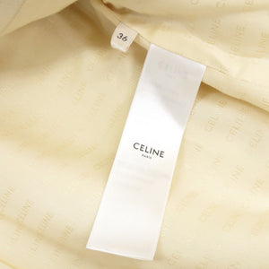 美品 セリーヌ クロディーヌカラージャケット ウール サイズ36 クリーム ジャケット 0060【中古】CELINE