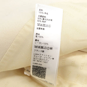 美品 セリーヌ クロディーヌカラージャケット ウール サイズ36 クリーム ジャケット 0060【中古】CELINE
