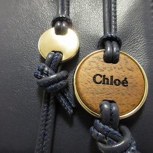 新品同様 クロエ マロウ CHC22AP333 レザー ネイビー 紺 カードケース コインケース フラグメントケース 0069【中古】Chloe