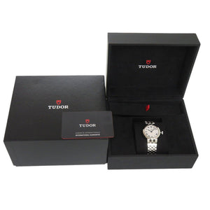 美品 チューダー クレア ドゥ ローズ M35800-0001 SS シルバー ブルー 自動巻き 腕時計 0099【中古】Tudor