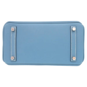 未使用品 エルメス バーキン25 ヴォースイフト ニューブルージーン シルバー金具 G刻印 ハンドバッグ 0127【中古】HERMES