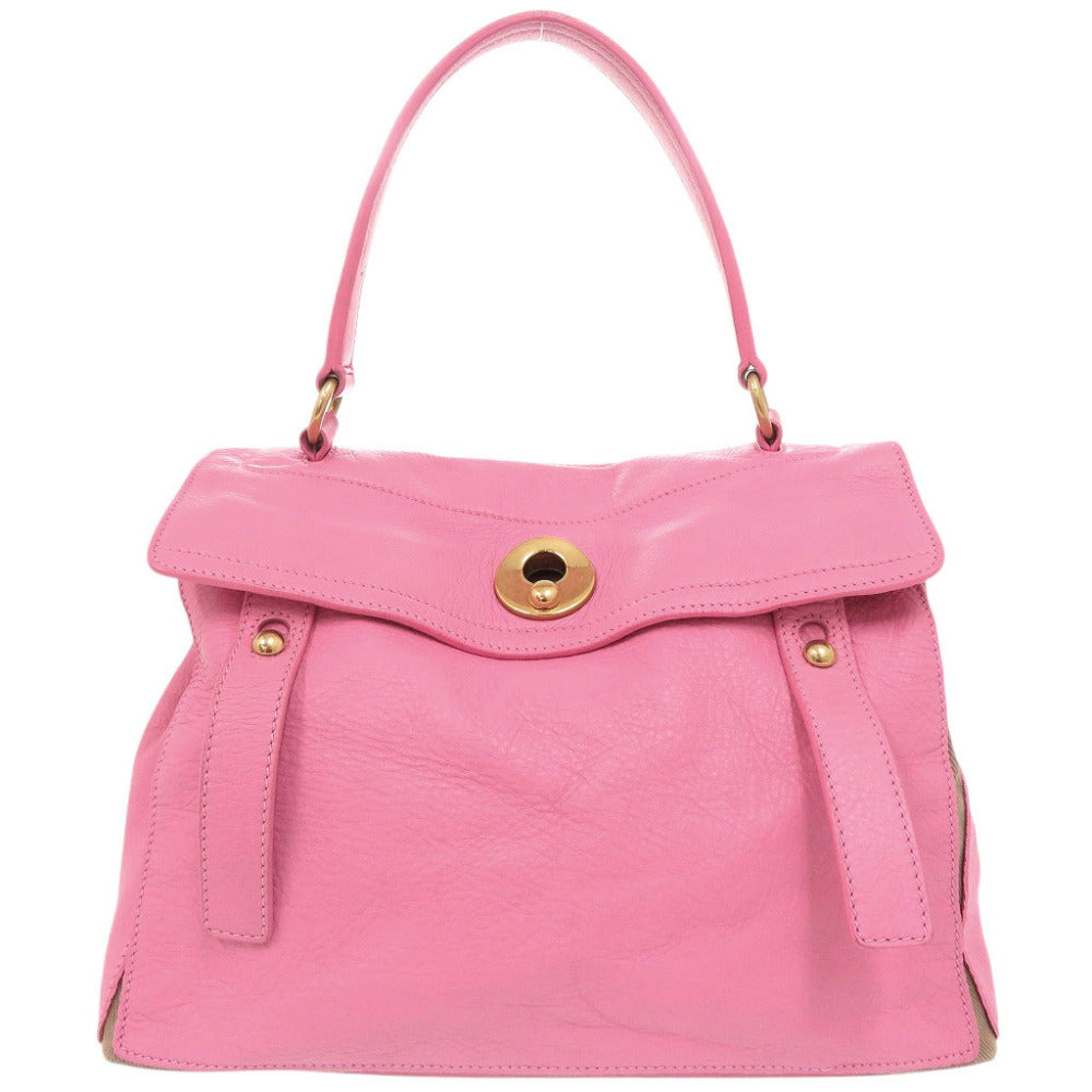 イヴ サンローラン ミューズトゥ 229680 レザー ピンク ハンドバッグ 0152【中古】YVES SAINT LAURENT