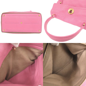 イヴ サンローラン ミューズトゥ 229680 レザー ピンク ハンドバッグ 0152【中古】YVES SAINT LAURENT