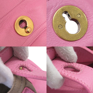 イヴ サンローラン ミューズトゥ 229680 レザー ピンク ハンドバッグ 0152【中古】YVES SAINT LAURENT
