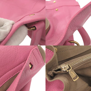 イヴ サンローラン ミューズトゥ 229680 レザー ピンク ハンドバッグ 0152【中古】YVES SAINT LAURENT